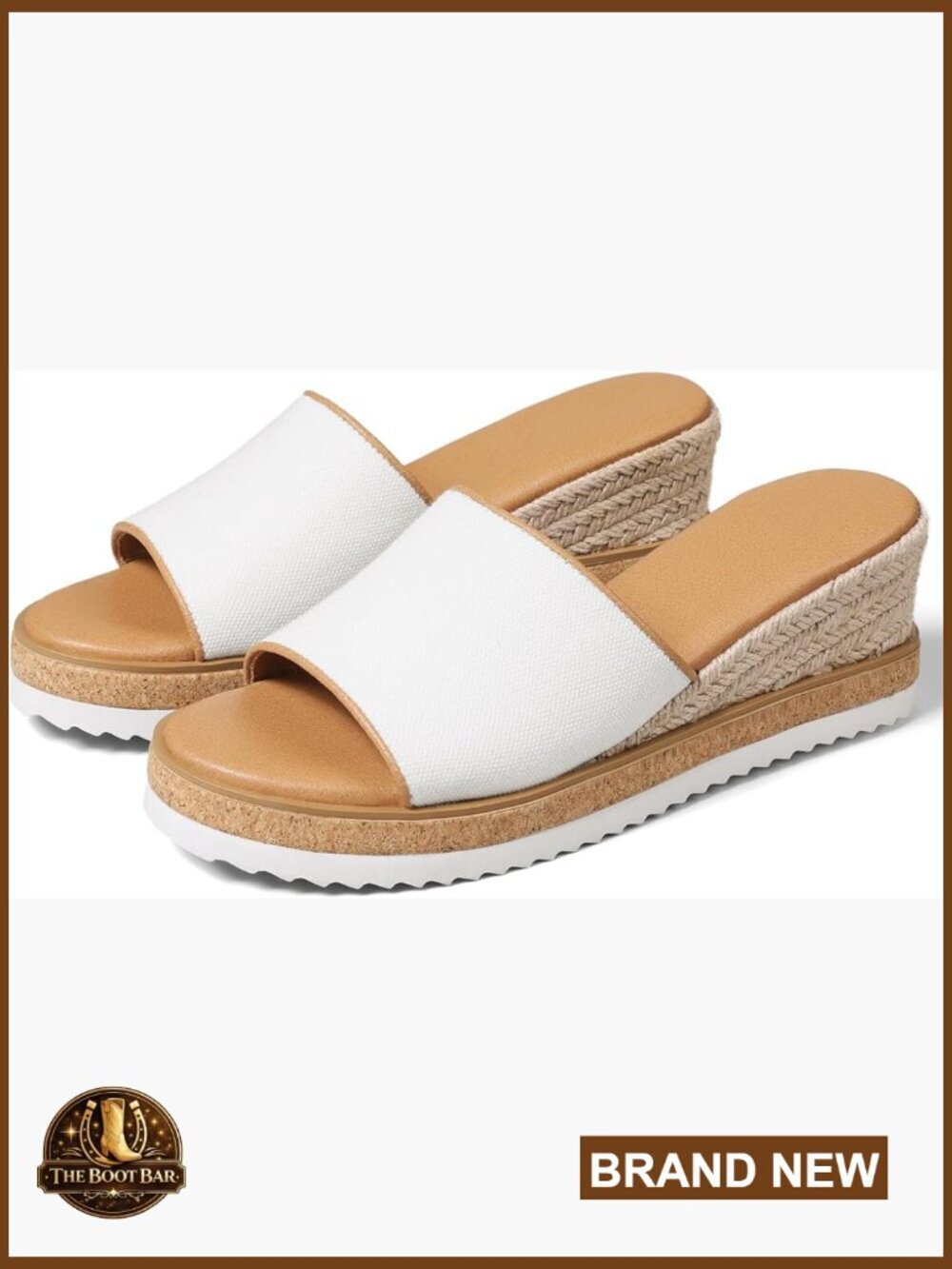 Slip On Wedge Sandals Open Toe Espadrilles Comfortable Summer Mules Dressy